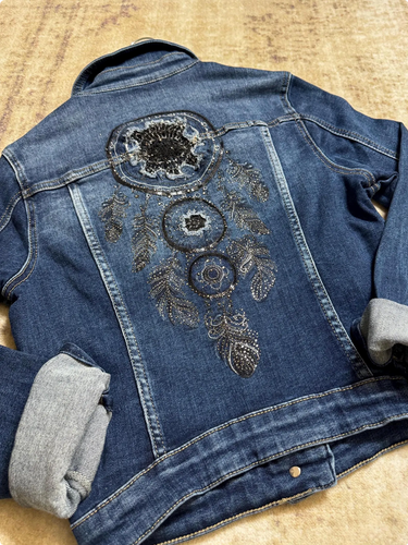 Jeans Rhinestone Jacket bling bling glitter