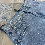 Jeans short rhinestone bling bling glitter